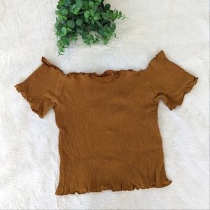 🌷3/15🌷 Cute off the shoulder stretchy crop top size XS